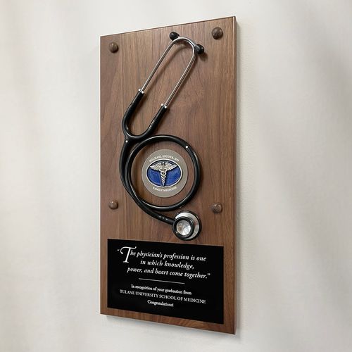 Personalized Physician Solid Wood Plaque
