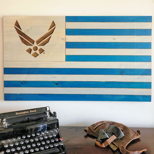 Air Force Flag Wood Sign