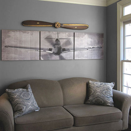 P-51 Mustang Wood Triptych