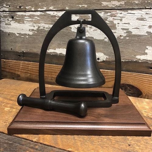 4" Dark Bronze Desk Bell With Striker