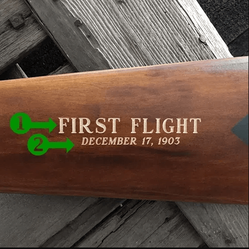 Engraved First Flight Wright Brothers Replica Propeller