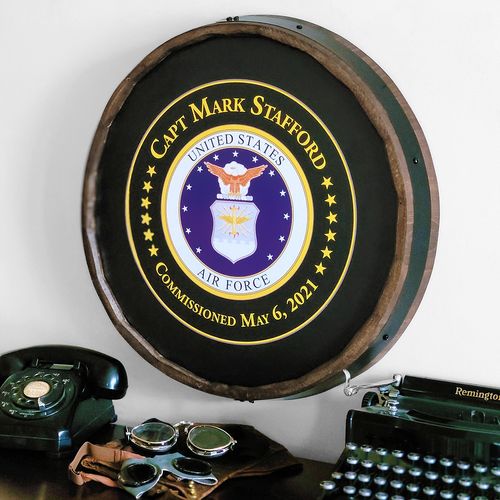 Personalized Air Force Barrel End Sign